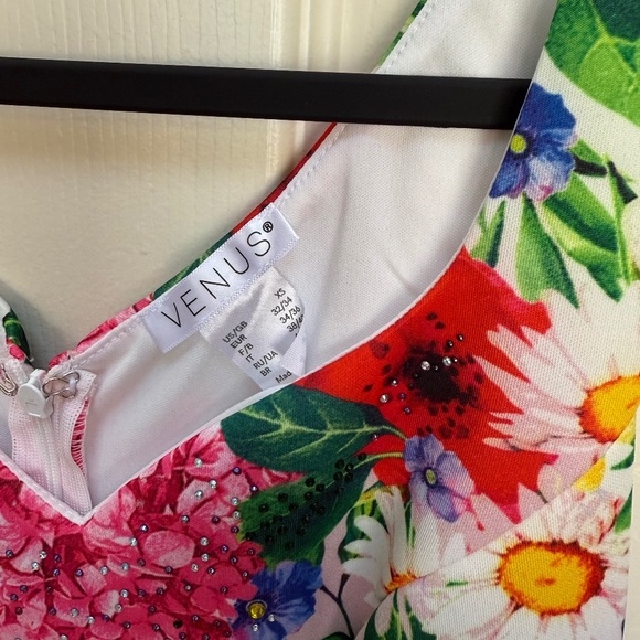 Venus Floral Print Dress with ruffled hem - Picture 5 of 6